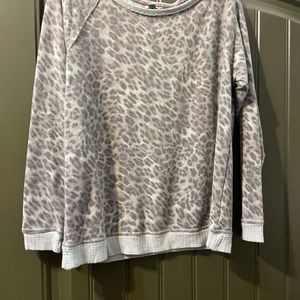 Know Rose Leopard Print Sweatshirt